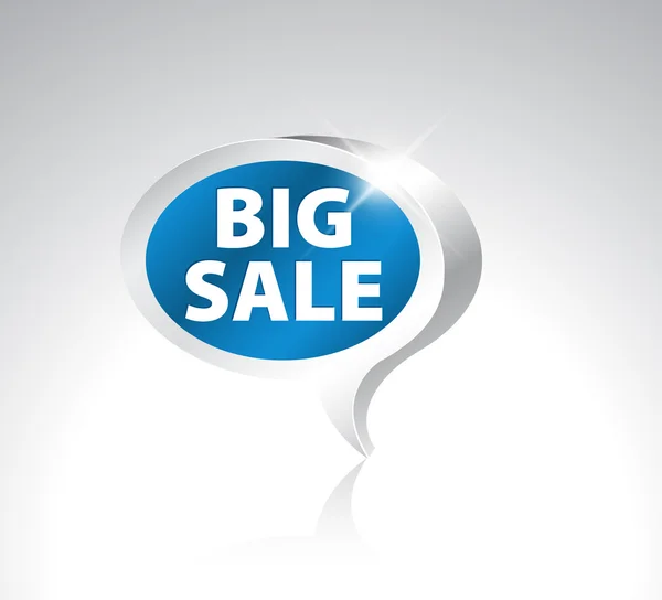 3D speech bubble pointer for big sale — Stock Vector