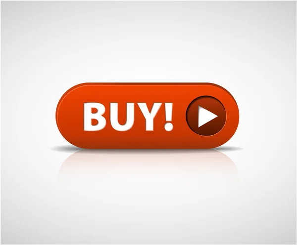Big red buy now button — Stock Vector