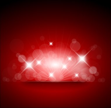 Red background with white lights clipart