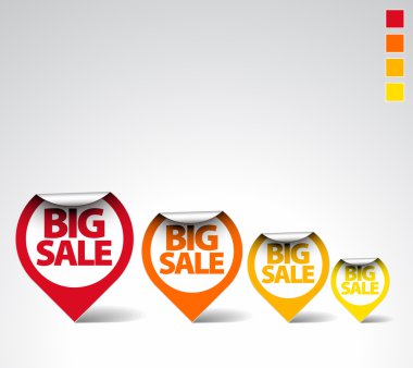 Colorful Round Sale Labels clipart