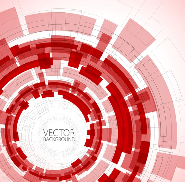 Fondo técnico rojo abstracto — Vector de stock
