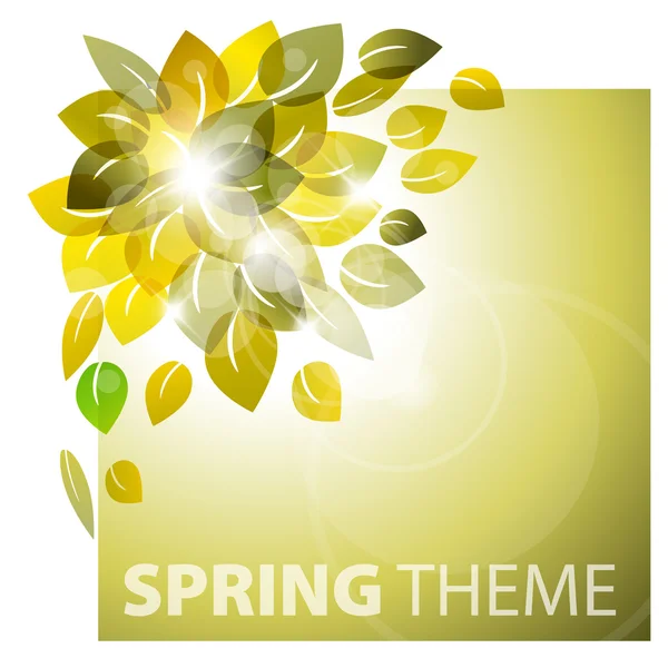 Foglie di primavera sfondo astratto — Vettoriale Stock