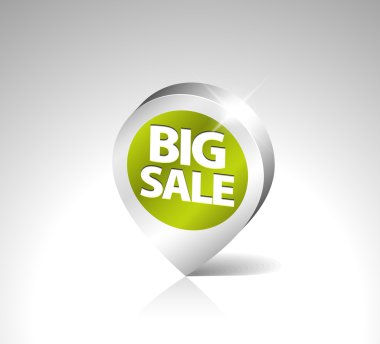 Round 3D pointer for big sale clipart