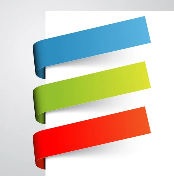 Reeks van kleurrijke papier tags — Stockvector