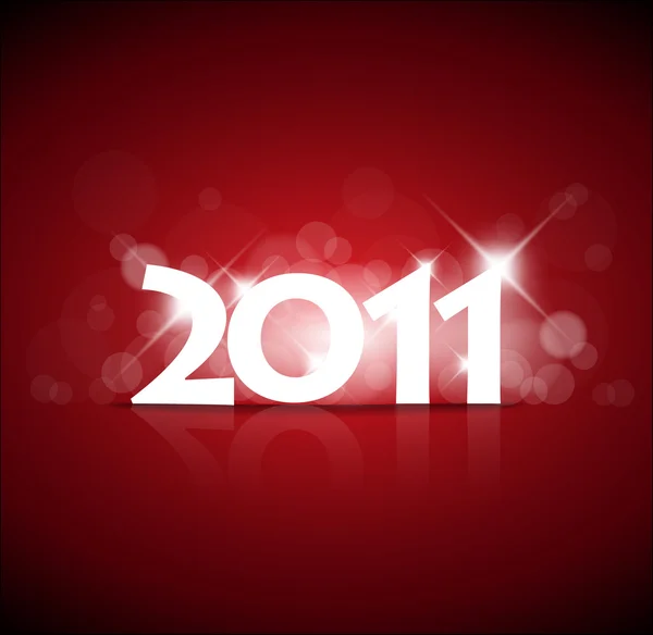 2011 新的一年卡 — 图库矢量图片