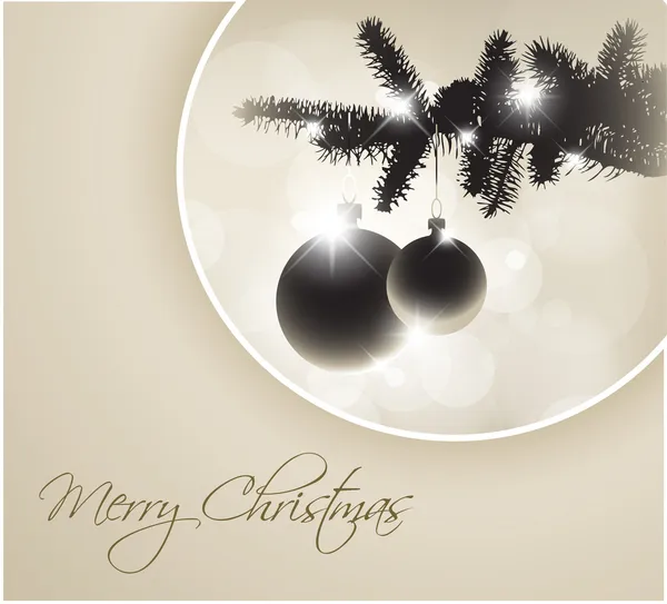 Silhouette vettoriale di un albero di Natale — Vettoriale Stock