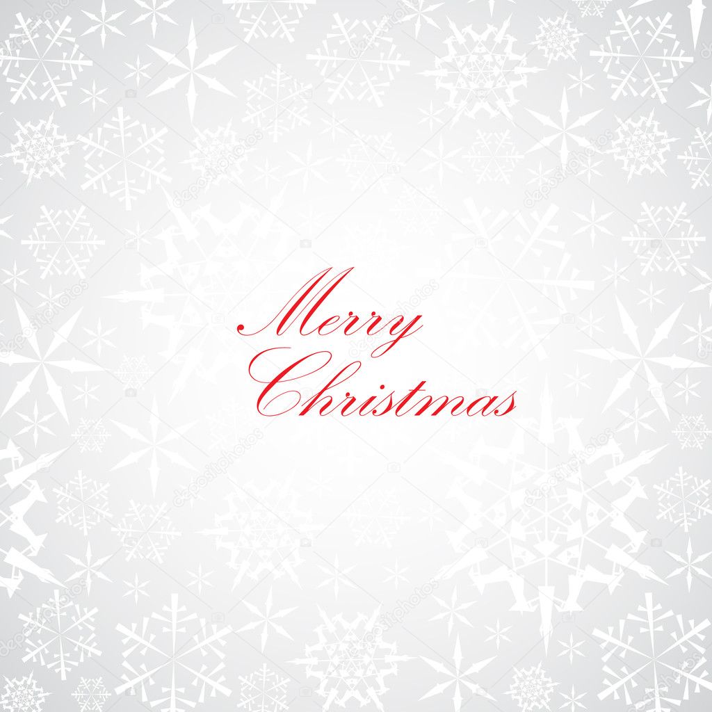 Christmas card with red text