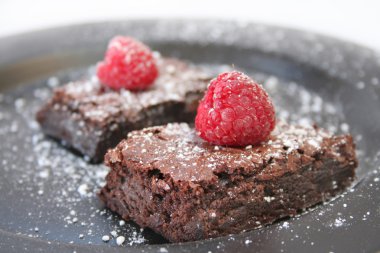 Brownie with a Raspberry