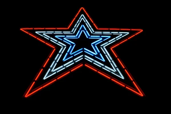 Estrela de néon — Fotografia de Stock