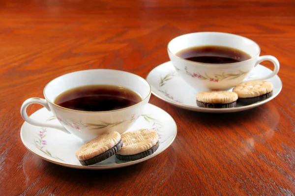 Καφέ και μπισκότα — Φωτογραφία Αρχείου