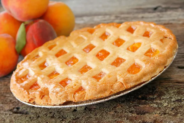 Персик пиріг — стокове фото