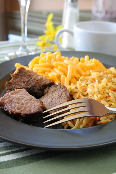 Cut up Steak Dinner — Stock Photo, Image