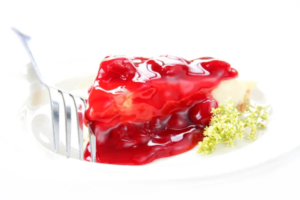 Cherry Cheesecake — Stock Photo, Image