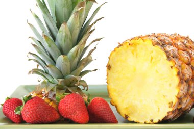 Pineapple and Strawberries clipart