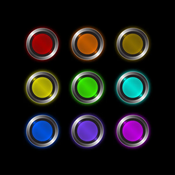 Ensemble de boutons de couleur — Image vectorielle
