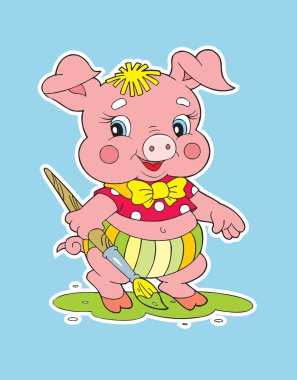 Pig pink clipart