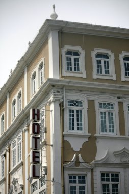 Partial hotel sign building clipart