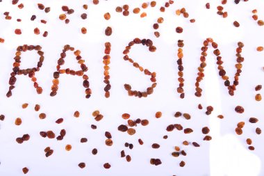 The word raisin clipart