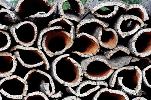 stock image Pile of cork oak bark