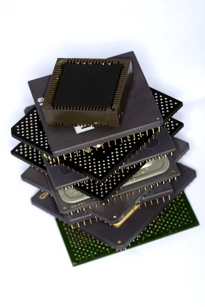 Microprocessadores informáticos — Fotografia de Stock