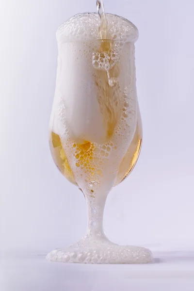 Filling a glass of beer — Stock Photo, Image