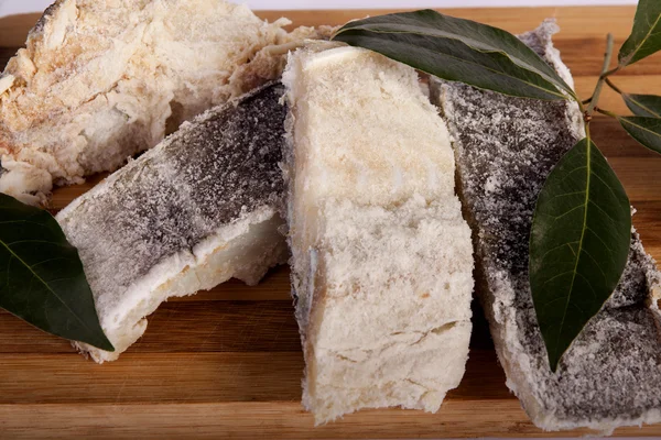stock image Slices of salted cod
