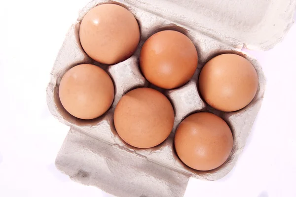Låda med ägg — Stockfoto