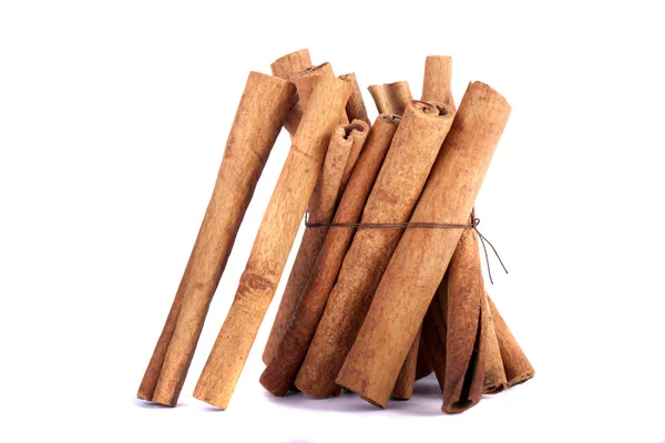 Pile of cinnamon spice quills — Stock Photo, Image
