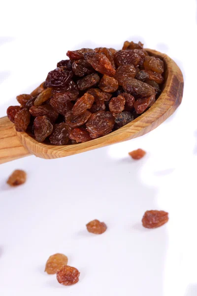 Spoon with raisins — Stock Photo, Image