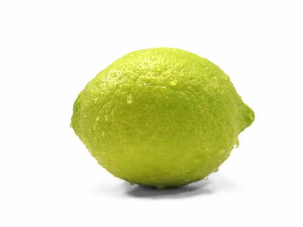 Beyaz üzerine limon — Stok fotoğraf