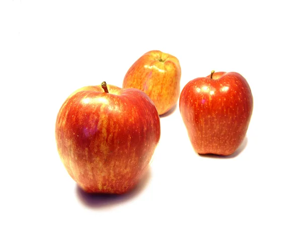 Trois pommes rouges — Photo
