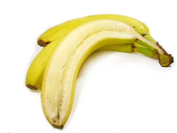 Banane su bianco — Foto Stock