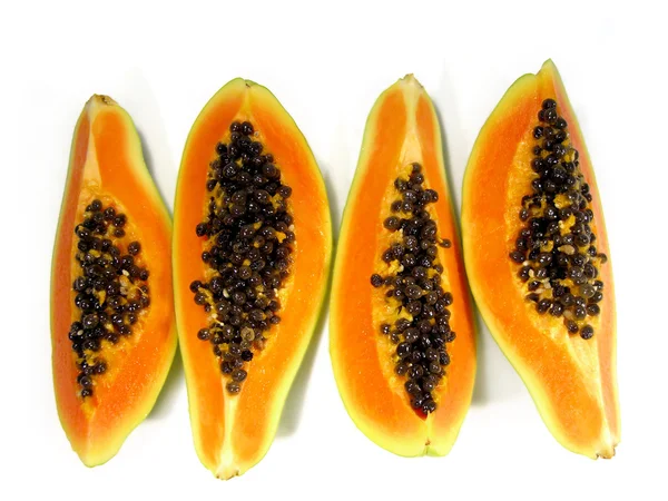 Papaya dilimleri — Stok fotoğraf