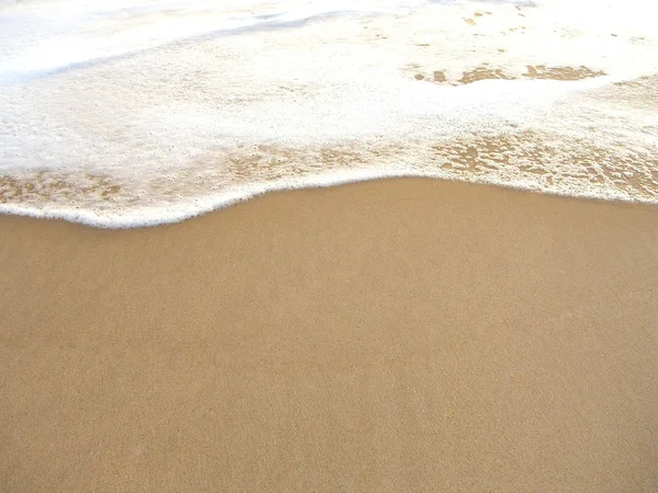 stock image Foam bathing the shoreline of beach