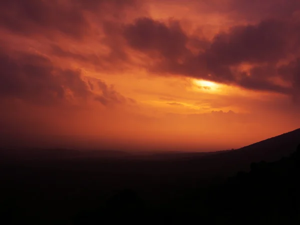 Bergab Sonnenuntergang — Stockfoto