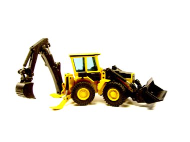 Miniature backhoe loader clipart