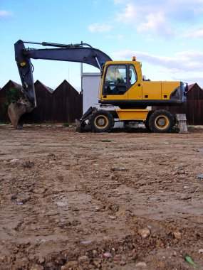 Wheel Excavator clipart