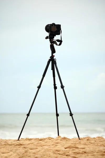 Camera on tripod — Stock Photo, Image
