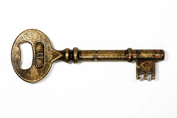 Stary złoty klucz — Zdjęcie stockowe