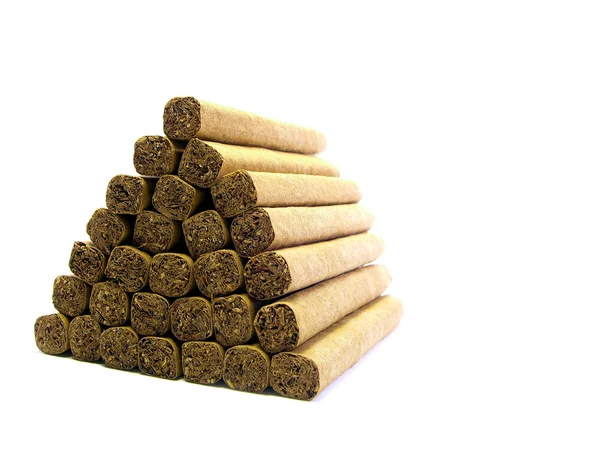 Piramide van sigaren — Stockfoto