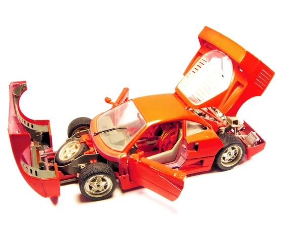 Miniatűr nyitott piros sport autó — Stock Fotó
