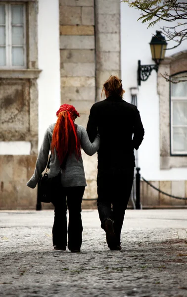 stock image Couple walking on street