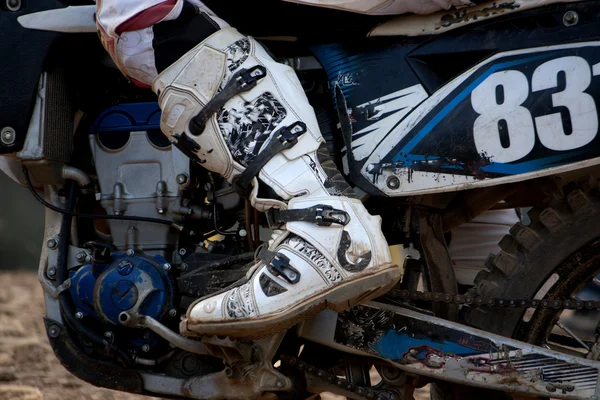 Motocross rider detalhe — Fotografia de Stock