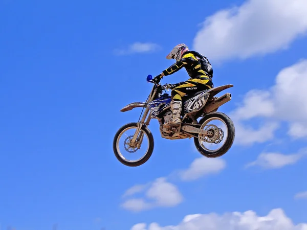 stock image Motorcycle on the air