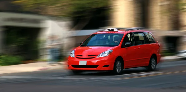 Speeding taxicab — Stock Photo, Image