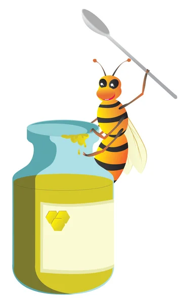 stock vector Bee honey insect