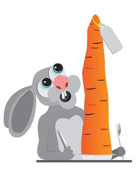 Bunny animals carrot — Stock Vector