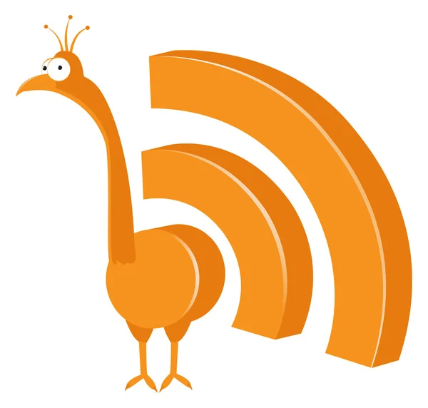 RSS peacock pictogrammen Stockvector