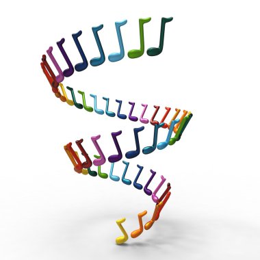 Musical notes whirlpool clipart