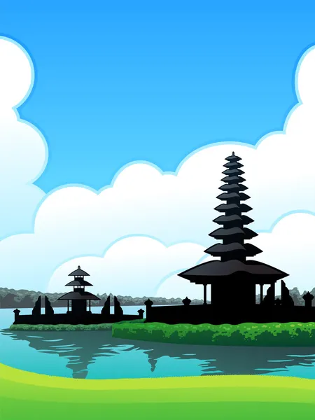 Bedugul Bali Contexte — Image vectorielle